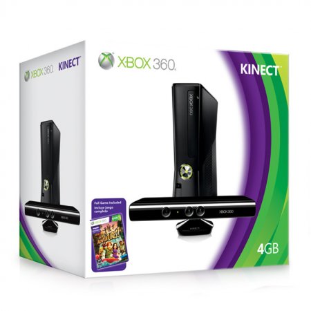 Игровая консоль Microsoft Xbox 360 slim 4 Gb + Kinect (прошитая)