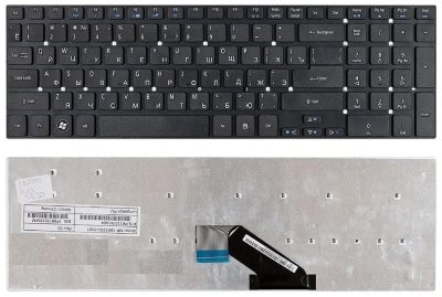 Клавиатура для ноутбука Acer Aspire 5755, 5830, V3-551G, V3-571G, V3-531G, V3-771G (RU) черная Клавиатура для ноутбука Acer Aspire 5755, 5830, V3-551G, V3-571G, V3-531G, V3-771G (RU) черная